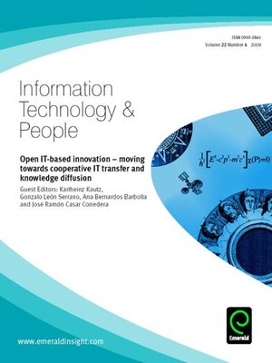cover image of Information Technology & People, Volume 22, Issue 4